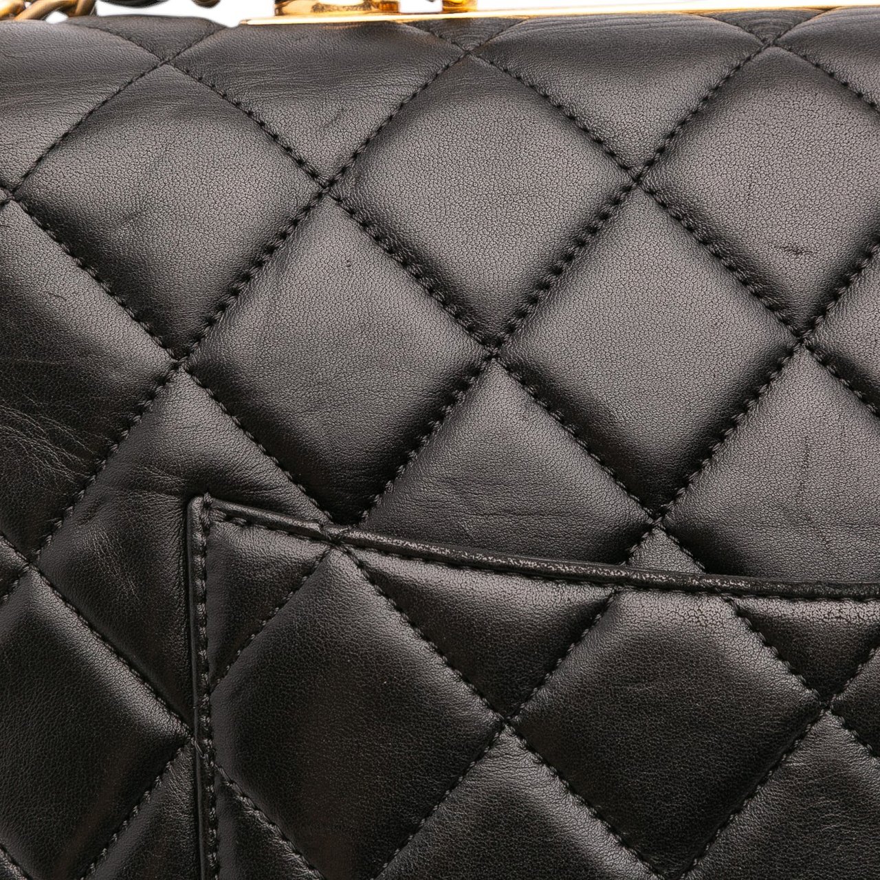Chanel Large Lambskin Trendy CC Top Handle Flap Zwart