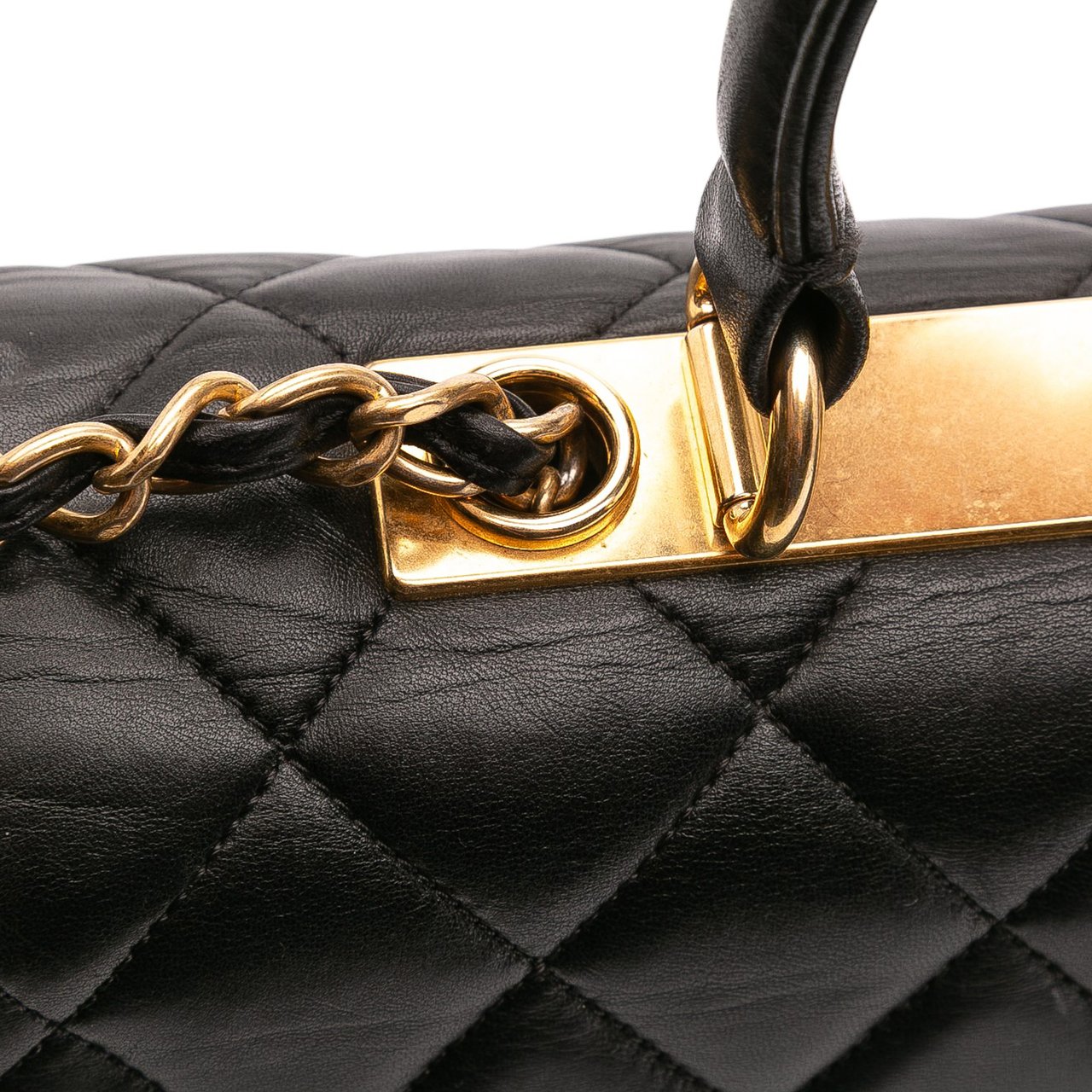 Chanel Large Lambskin Trendy CC Top Handle Flap Zwart