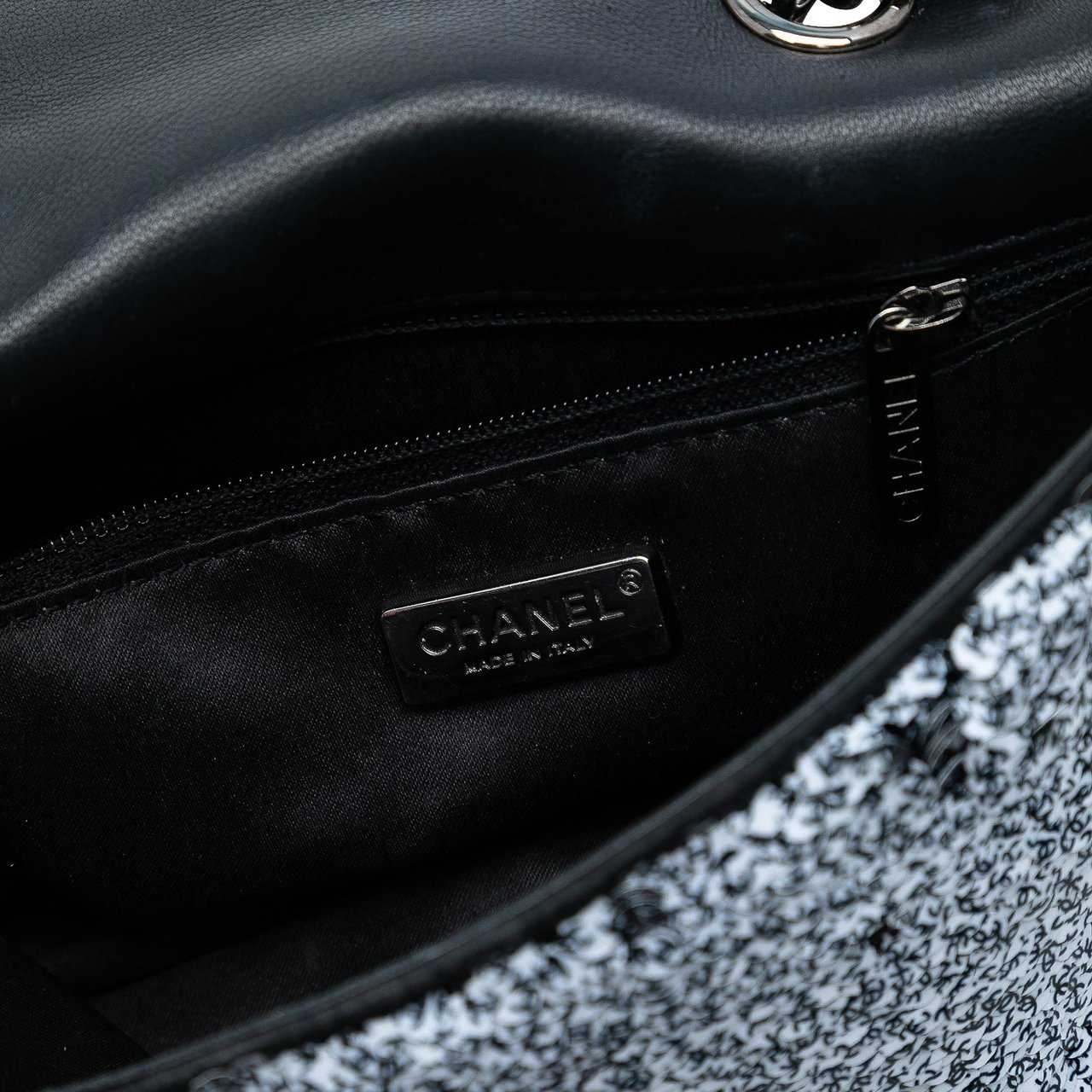 Chanel CC Printed Sequin Single Flap Wit