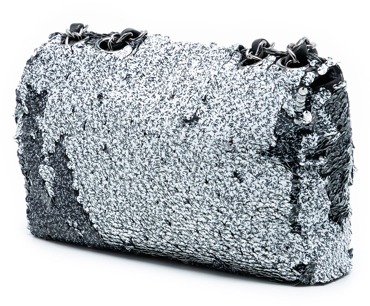Chanel CC Printed Sequin Single Flap Wit