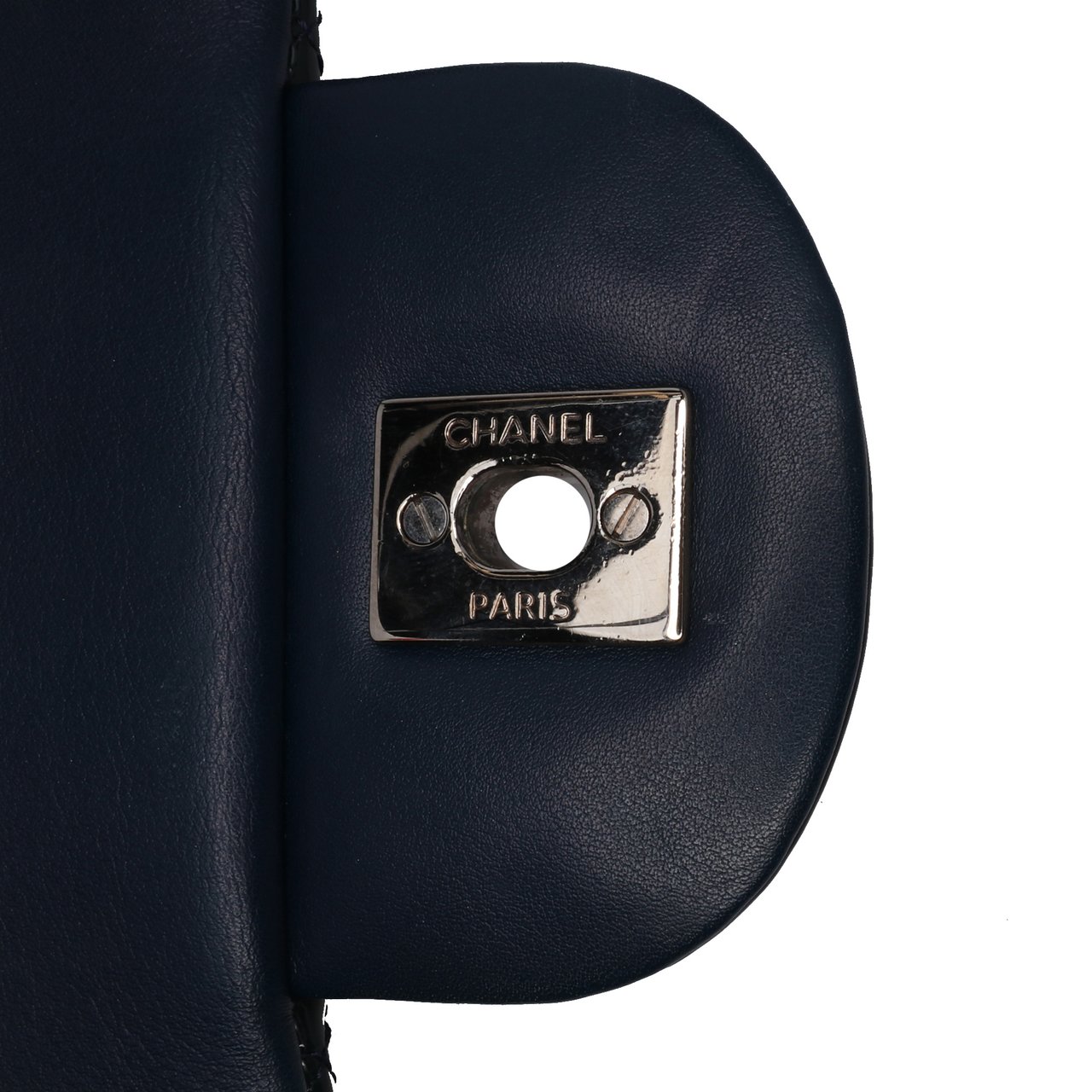 Chanel Jumbo Classic Patent Double Flap Blauw