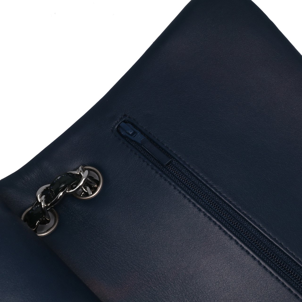 Chanel Jumbo Classic Patent Double Flap Blauw