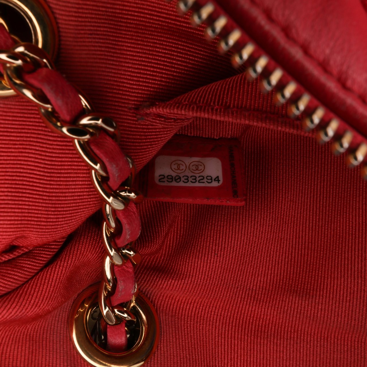 Chanel Quilted Lambskin Double Case with Chain Roze