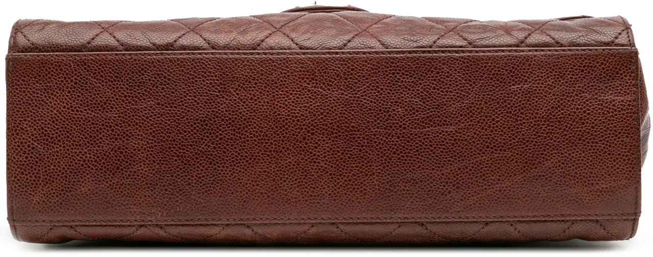 Chanel Jumbo Quilted Glazed Caviar CC Crave Flap Rood