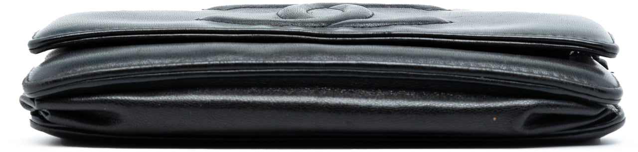 Chanel CC Calfskin Wallet on Chain Zwart