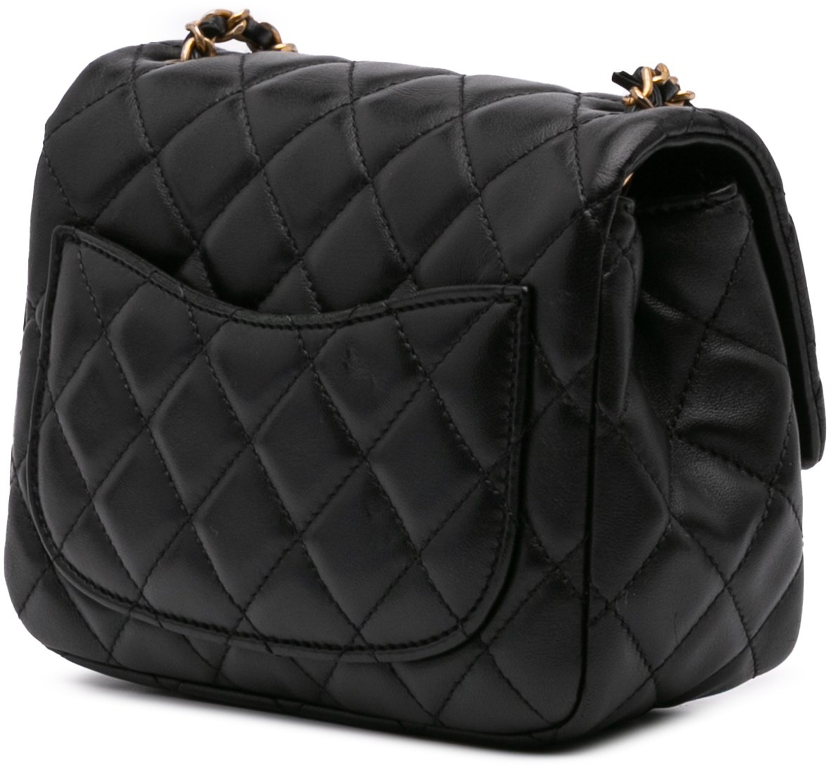 Chanel Mini Square Lambskin Romance Single Flap Zwart