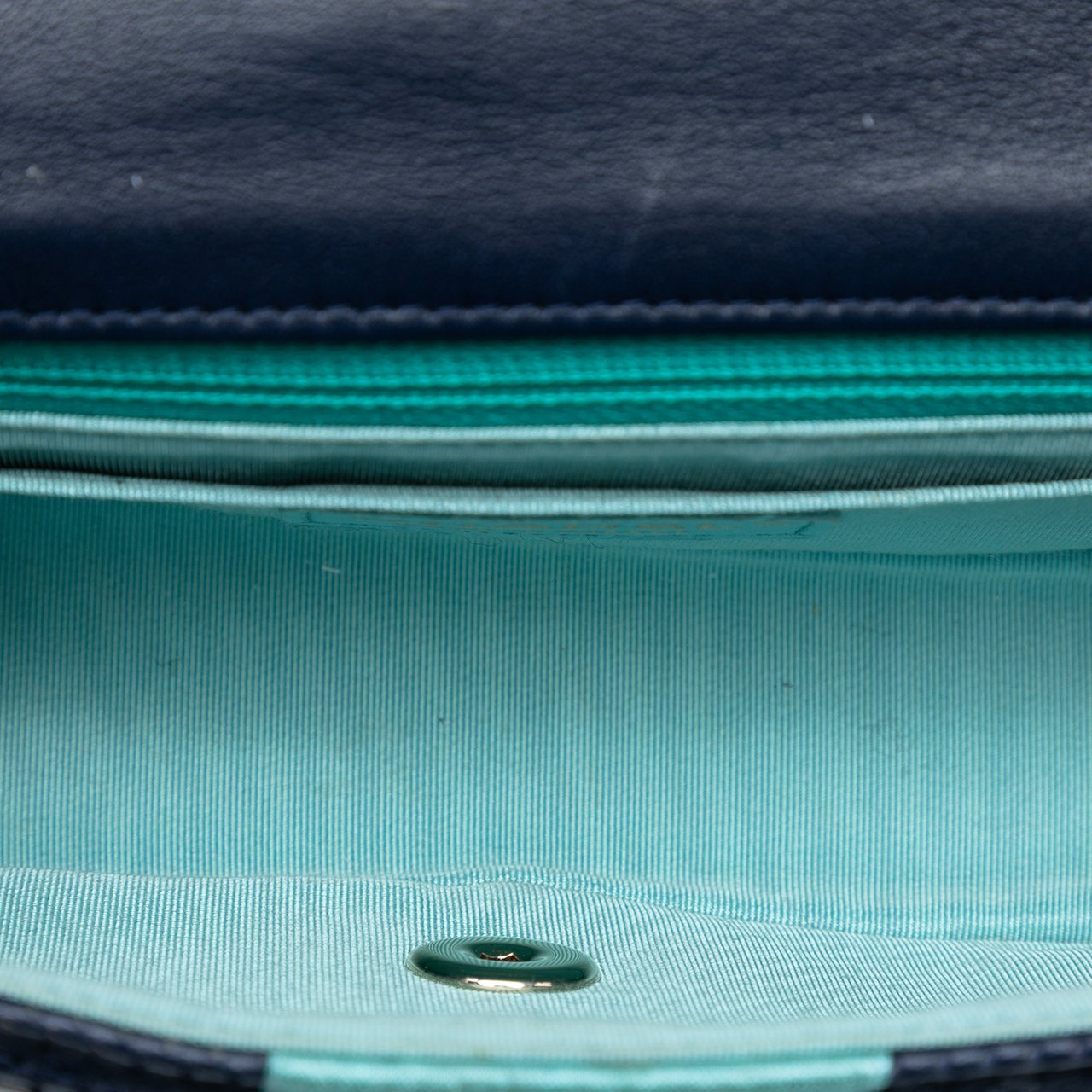 Chanel New Mini Pleated Perforated Lambskin Single Flap Blauw