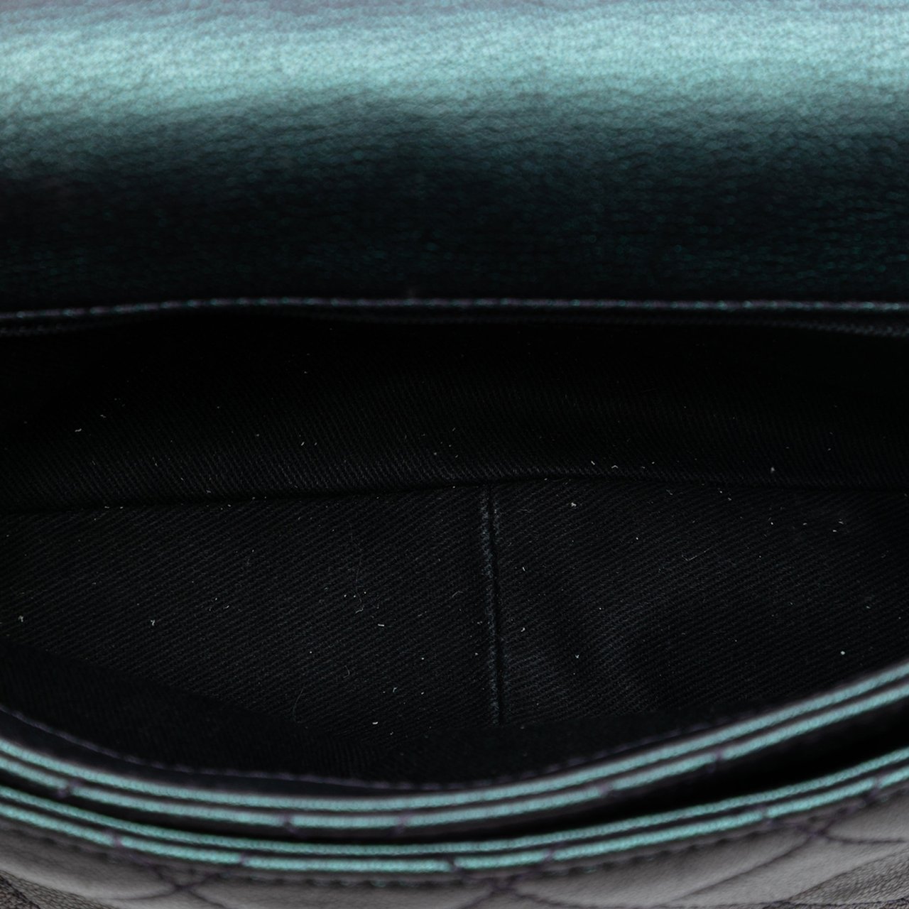 Chanel Small Iridescent Goatskin Rainbow Hardware Double Carry Waist Chain Flap Paars