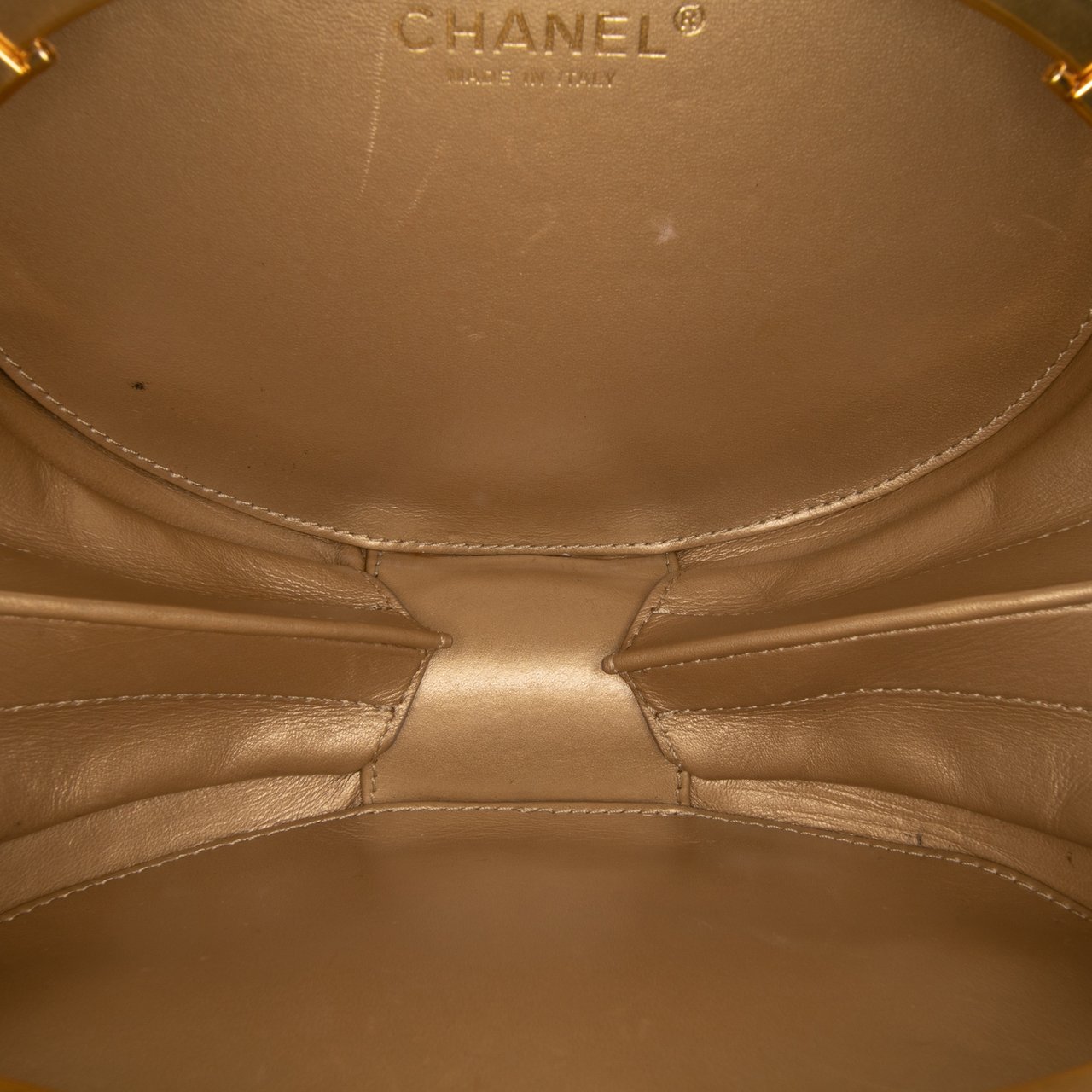 Chanel CC Quilted Lambskin Frame Vanity Case Wit