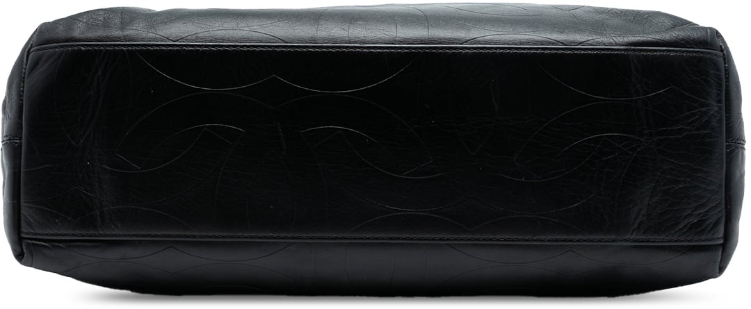 Chanel CC Embossed Leather Tote Zwart