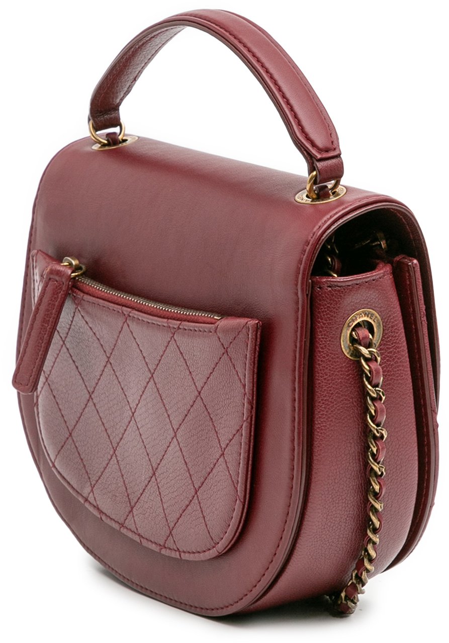 Chanel Small Calfskin Coco Curve Flap Rood