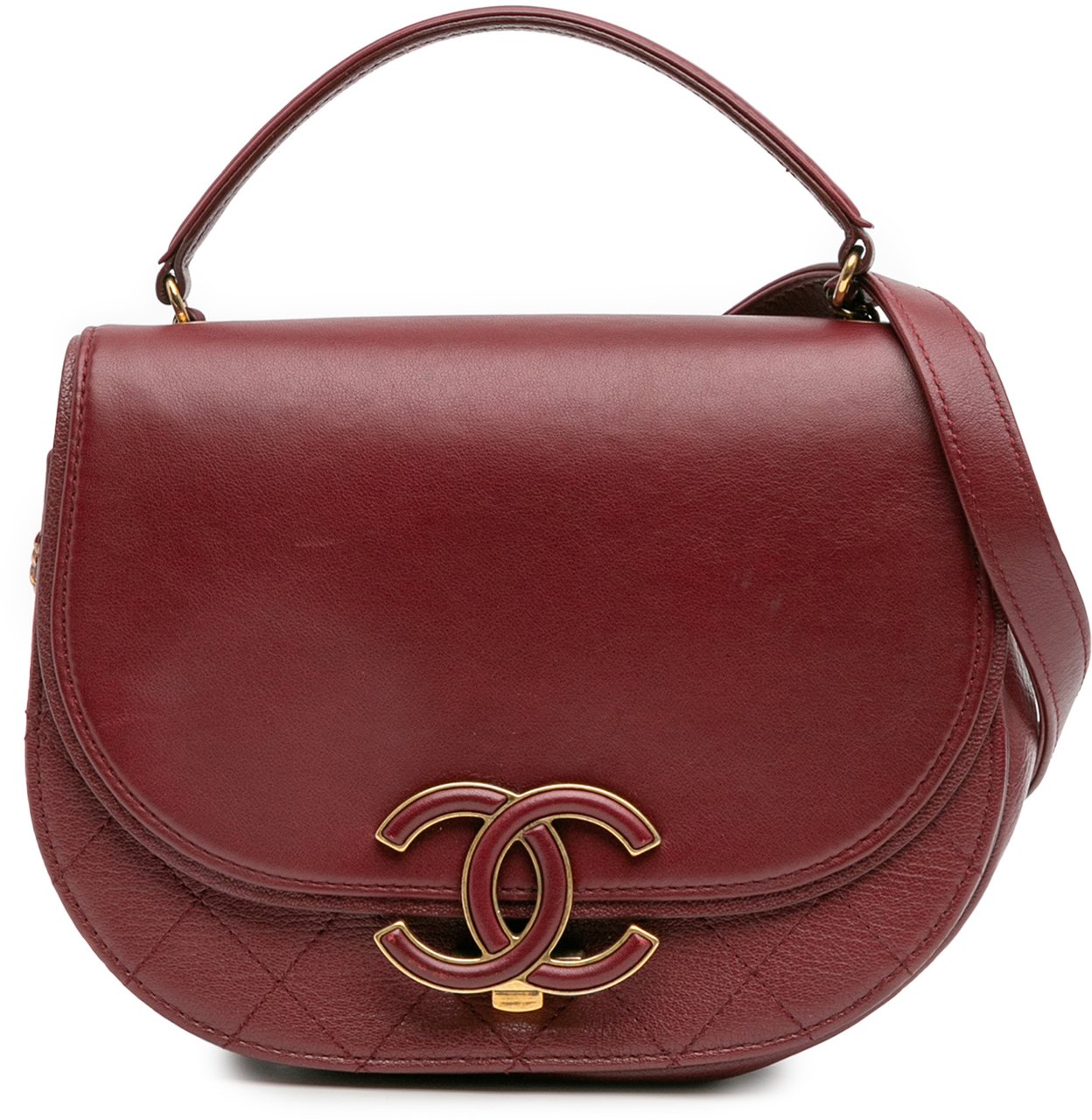 Chanel Small Calfskin Coco Curve Flap Rood
