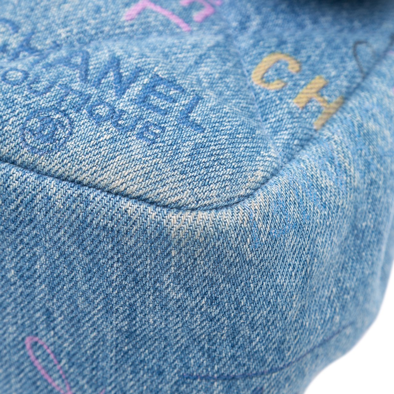 Chanel Mini Rectangular Quilted Denim Mood Flap Blauw