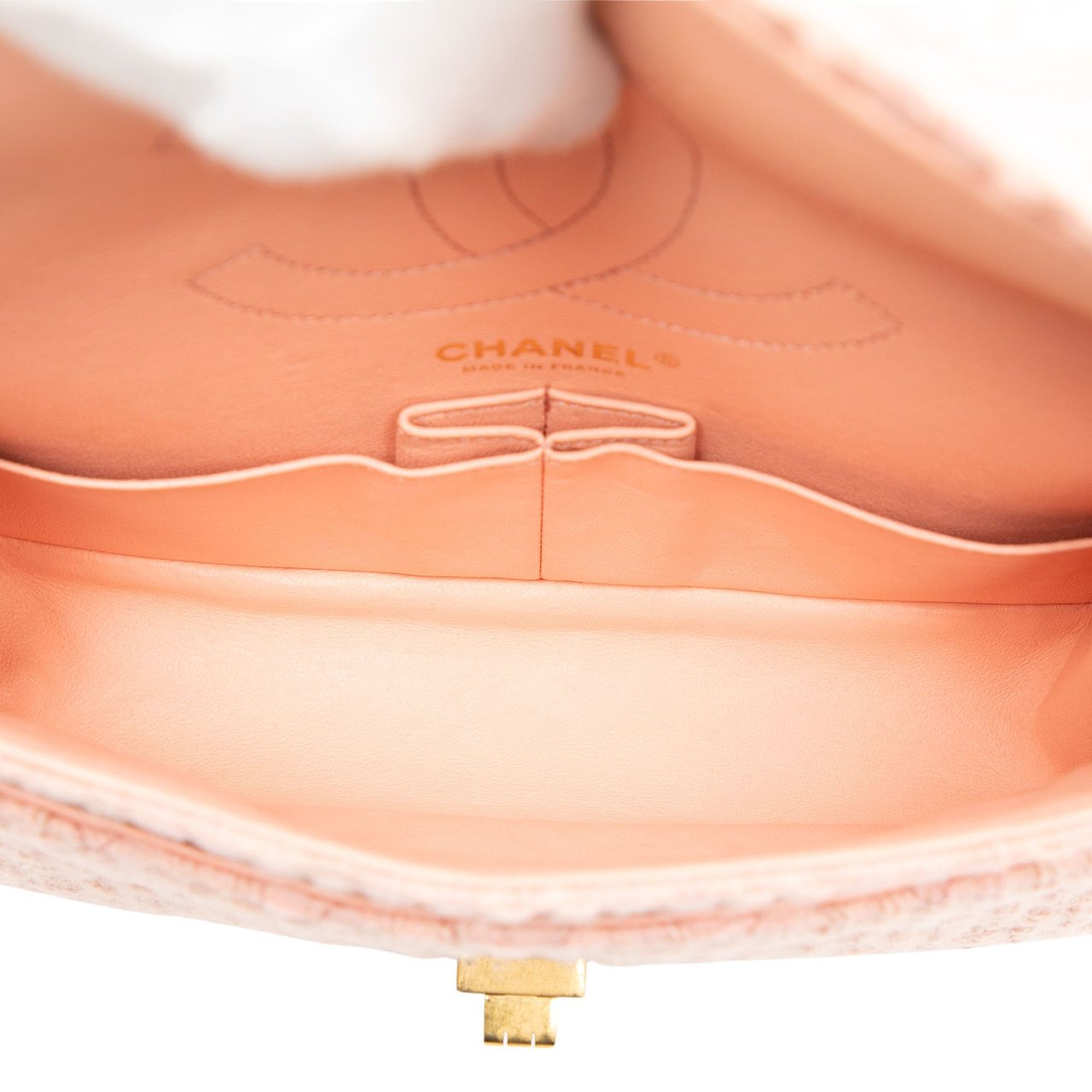 Chanel Reissue 2.55 Tweed Single Flap 225 Roze