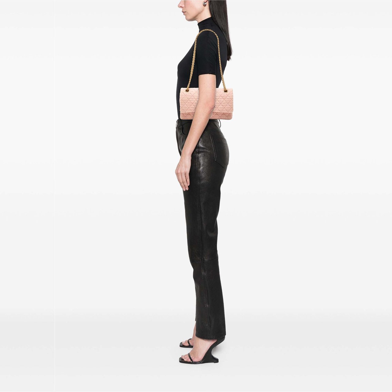 Chanel Reissue 2.55 Tweed Single Flap 225 Roze