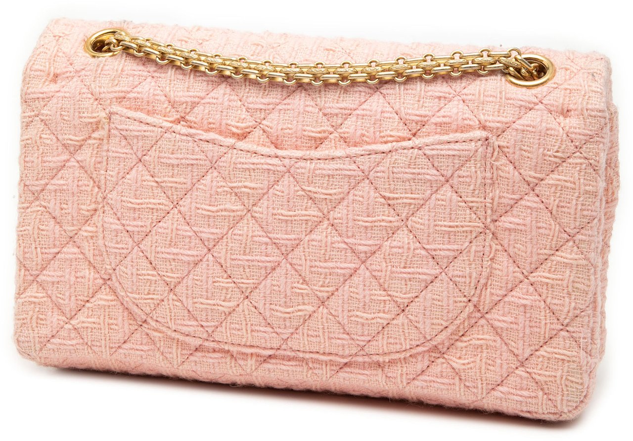 Chanel Reissue 2.55 Tweed Single Flap 225 Roze