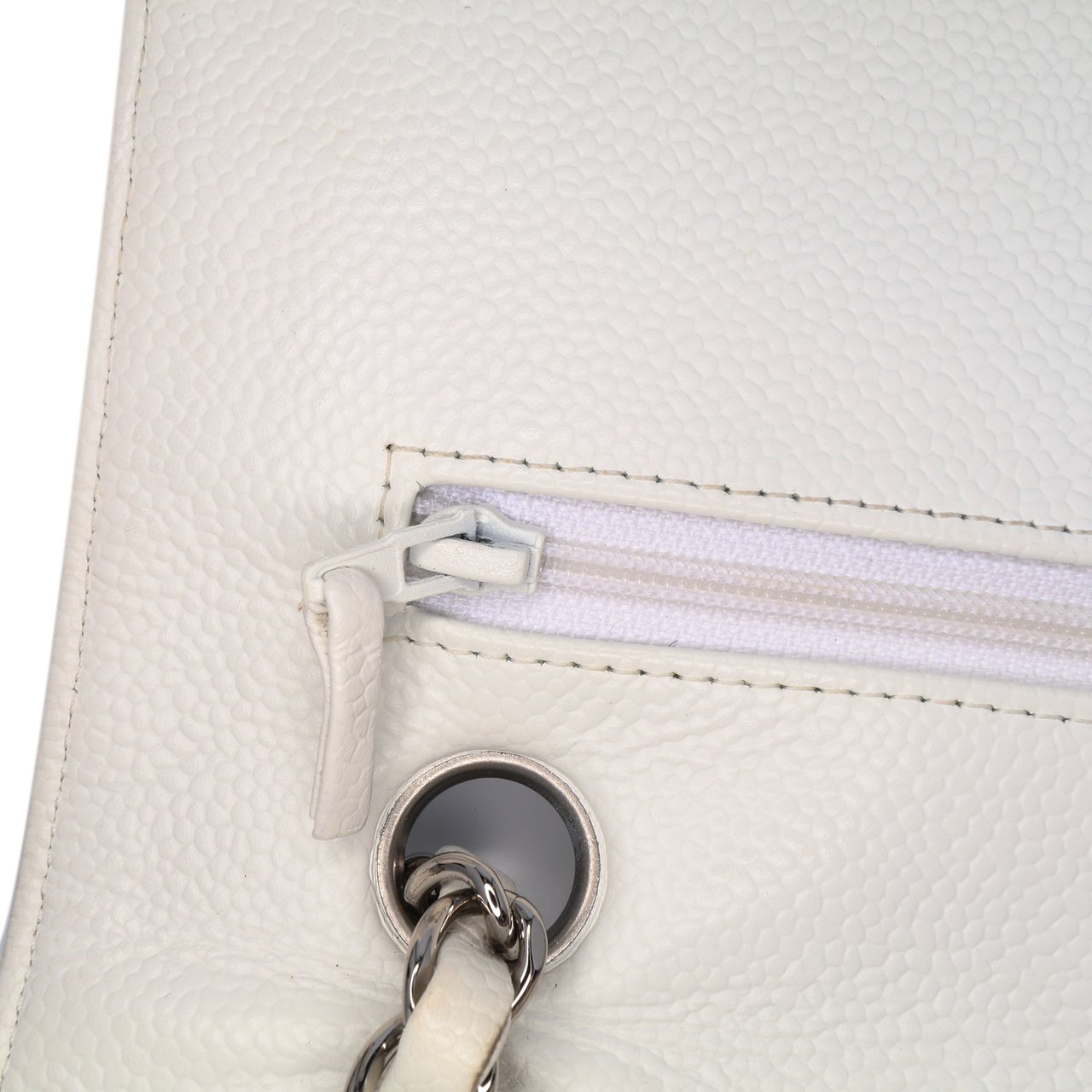 Chanel Medium Classic Caviar Double Flap Wit