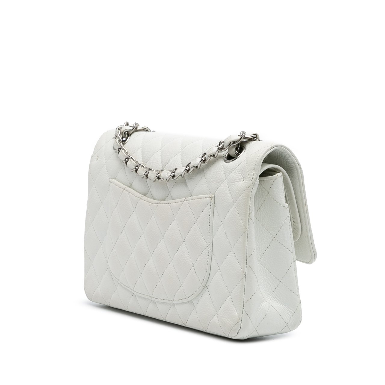 Chanel Medium Classic Caviar Double Flap Wit