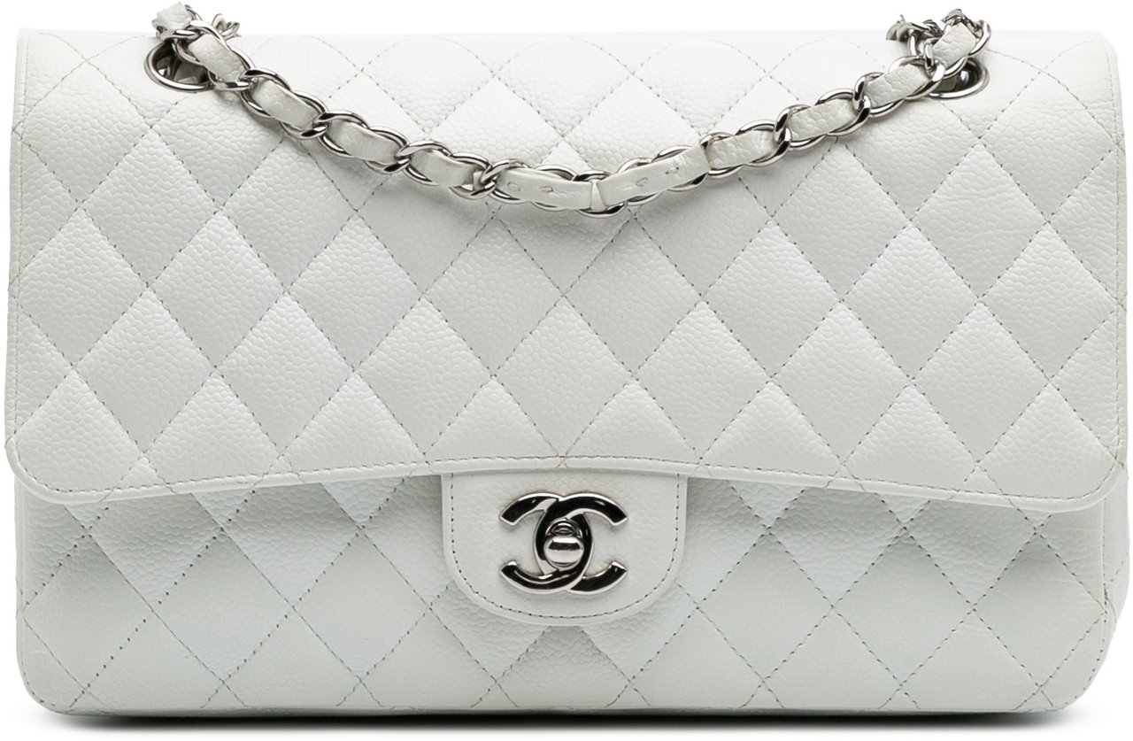 Chanel Medium Classic Caviar Double Flap Wit