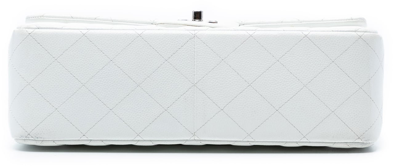 Chanel Jumbo Classic Caviar Double Flap Wit