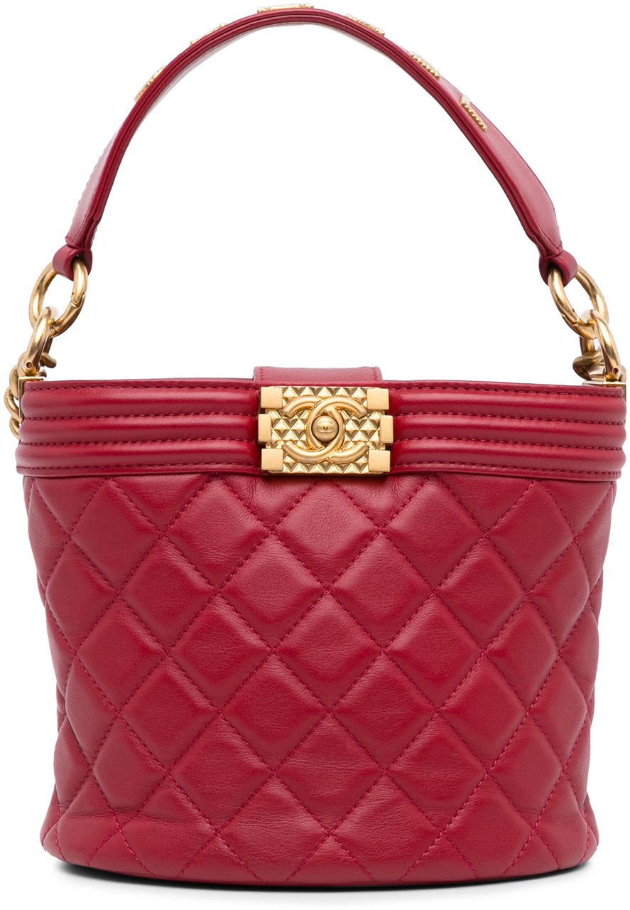 Chanel Calfskin Boy Bucket Bag Rood