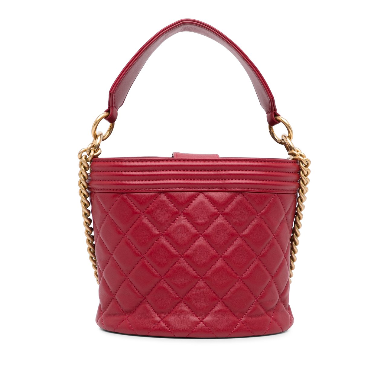 Chanel Calfskin Boy Bucket Bag Rood