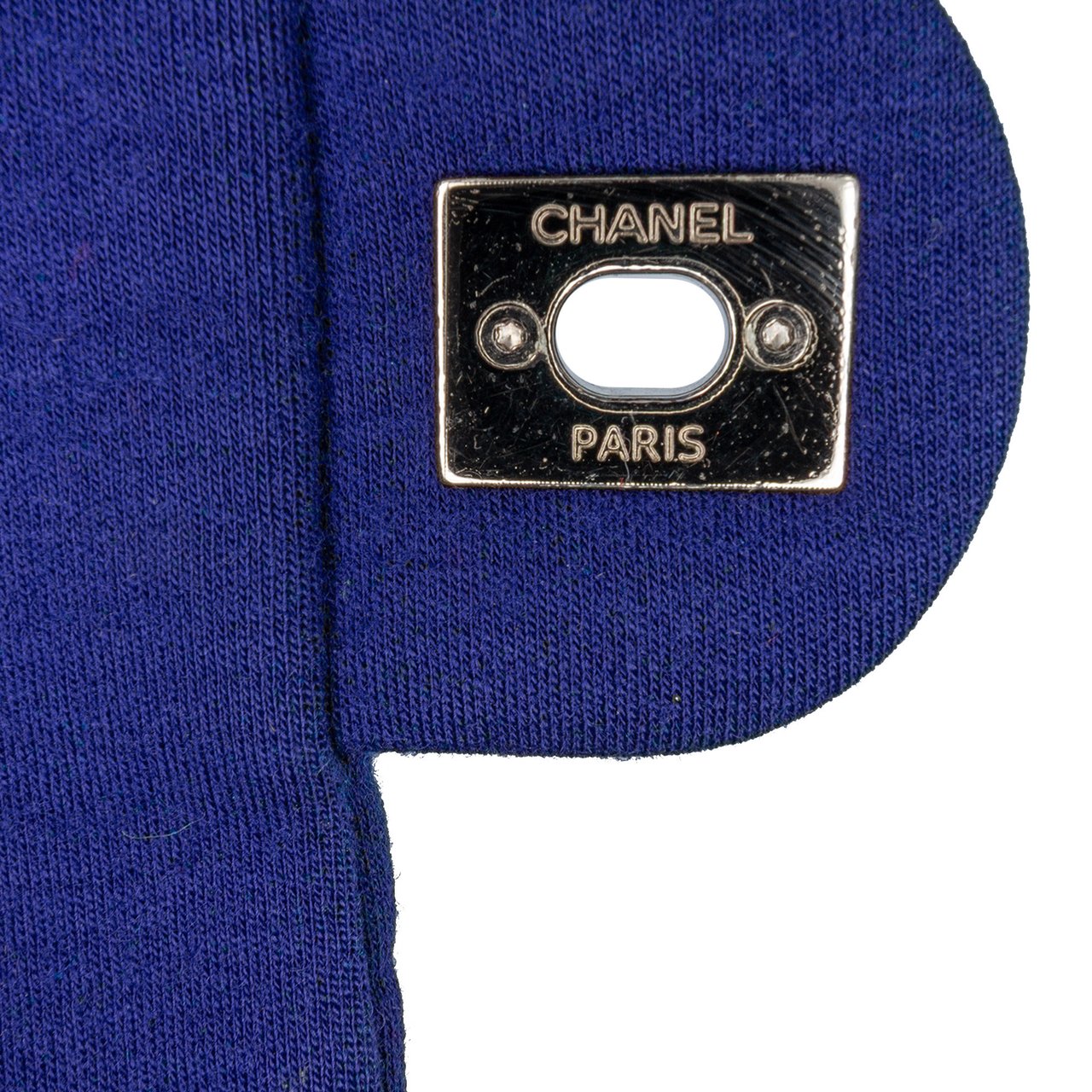 Chanel Medium Vertical Quilted Jersey Chain Flap Blauw