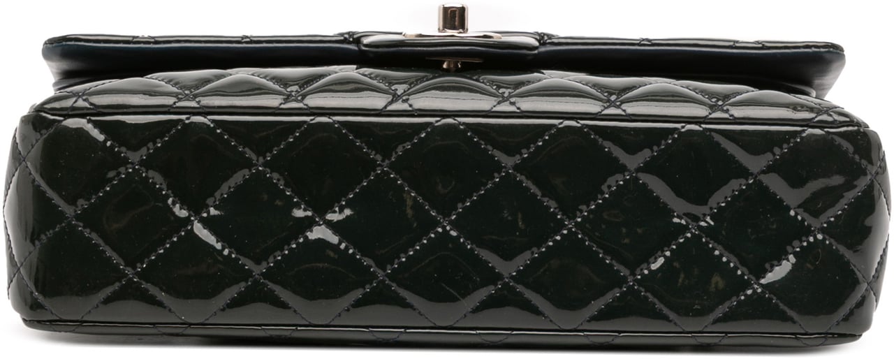 Chanel Medium Classic Patent Double Fla Groen