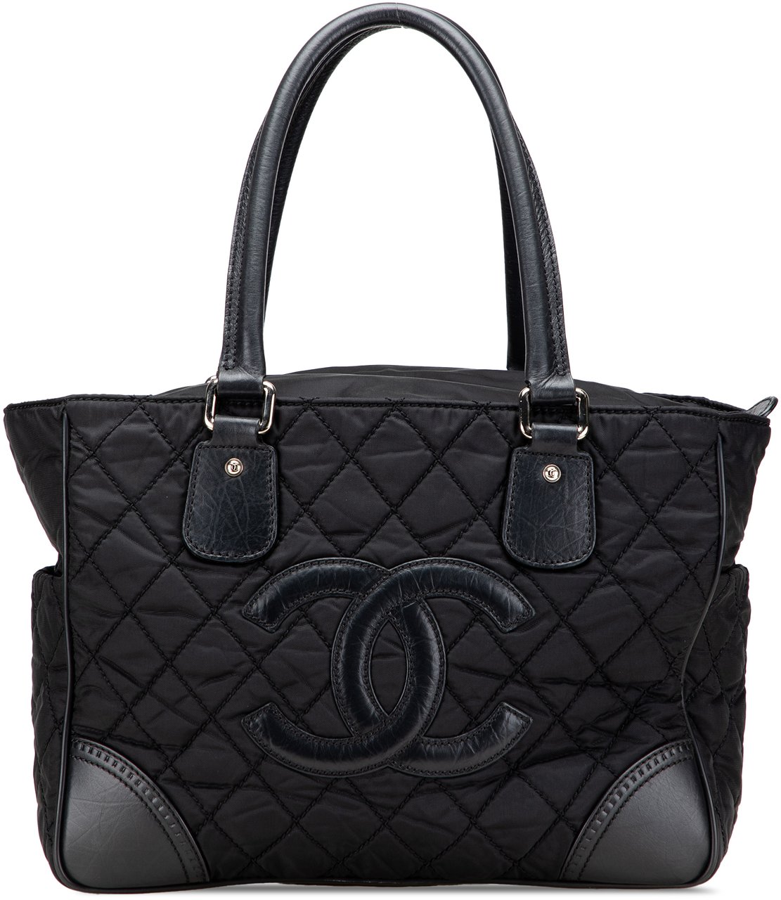 Chanel Paris New York Quilted Nylon Tote Zwart