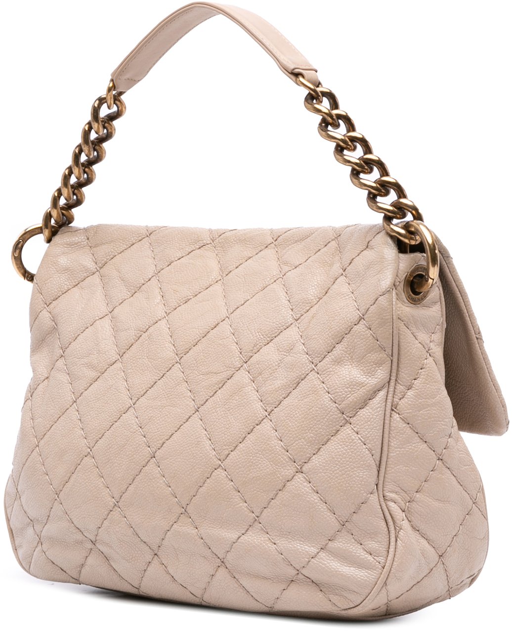 Chanel Medium Quilted Caviar Coco Pleats Messenger Flap Bruin