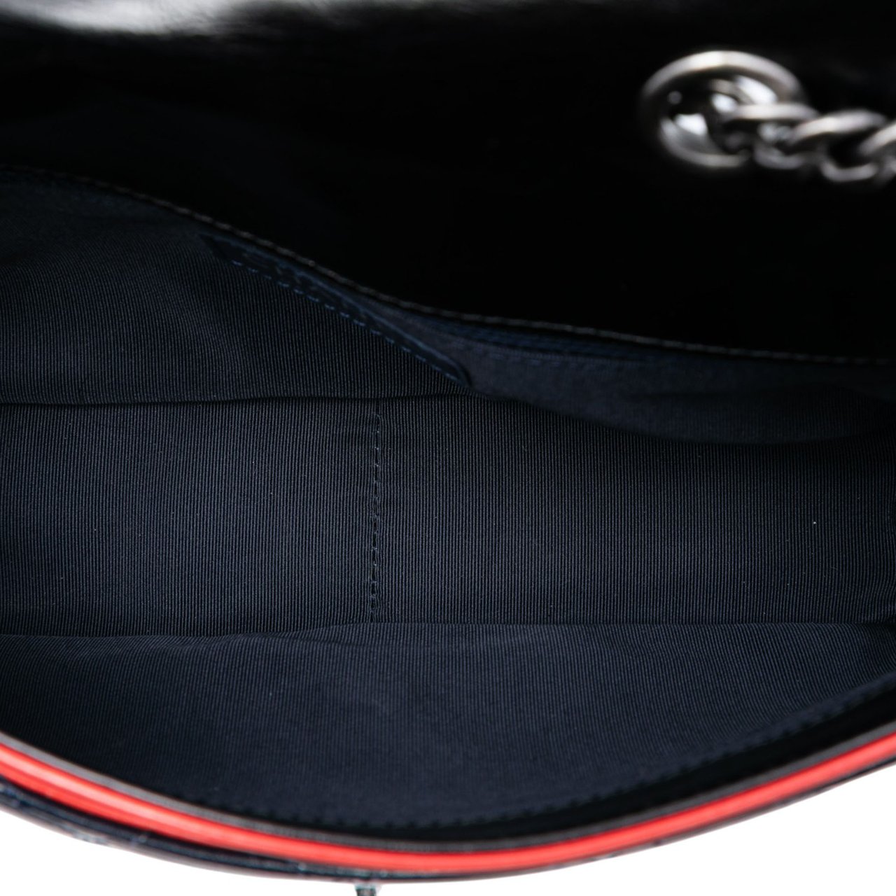 Chanel Medium Tricolor Quilted Glazed Calfskin CC Plate Flap Zwart