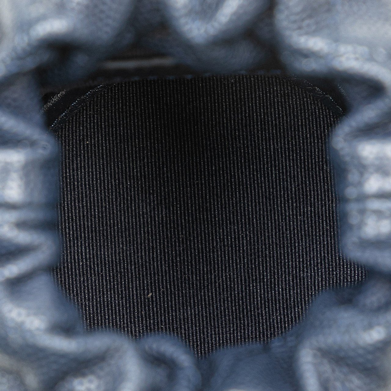 Chanel Mini Quilted Caviar Medallion Charms Drawstring Bucket Bag Blauw