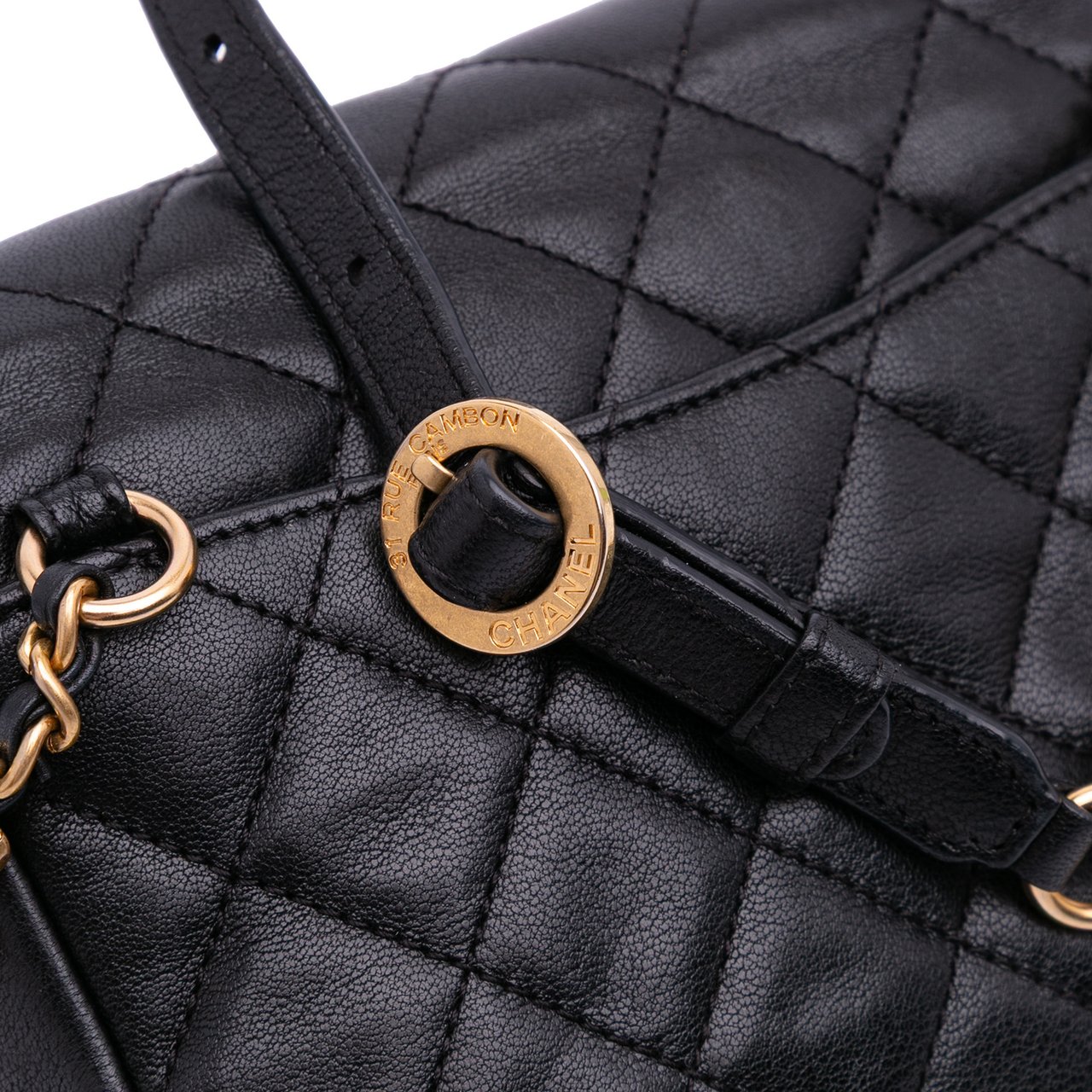 Chanel Small Quilted Lambskin Private Affair Camellia Flap Zwart