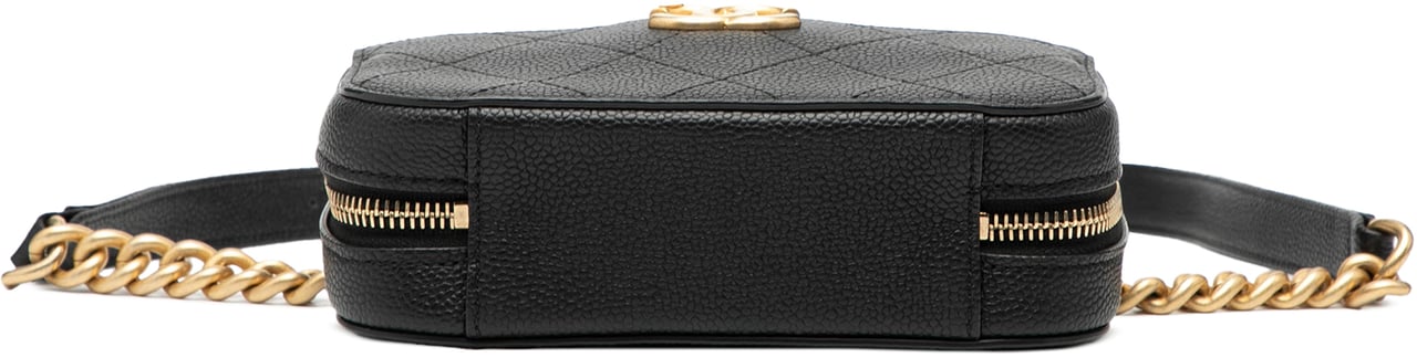 Chanel CC Stitched Caviar Chic Affinity Belt Bag Zwart