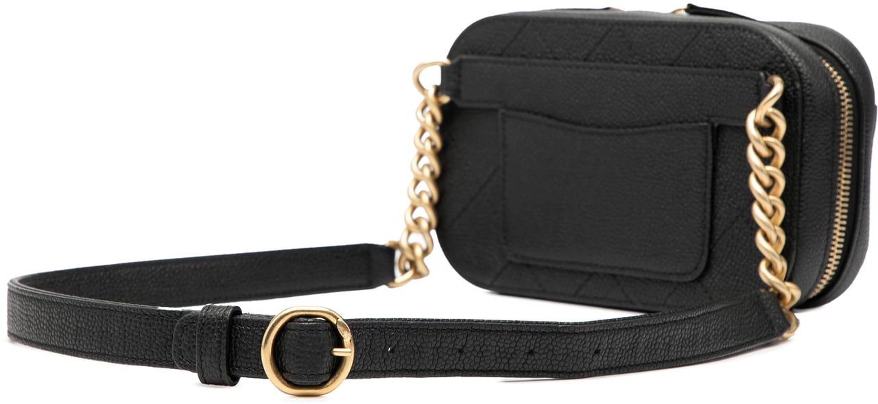 Chanel CC Stitched Caviar Chic Affinity Belt Bag Zwart
