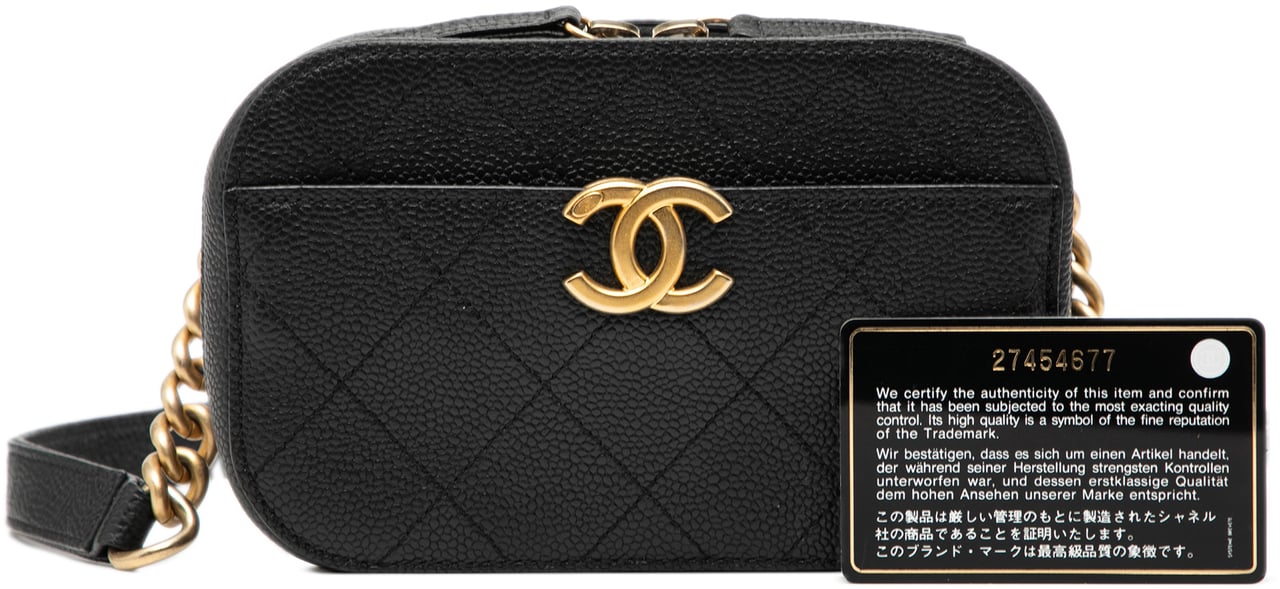 Chanel CC Stitched Caviar Chic Affinity Belt Bag Zwart