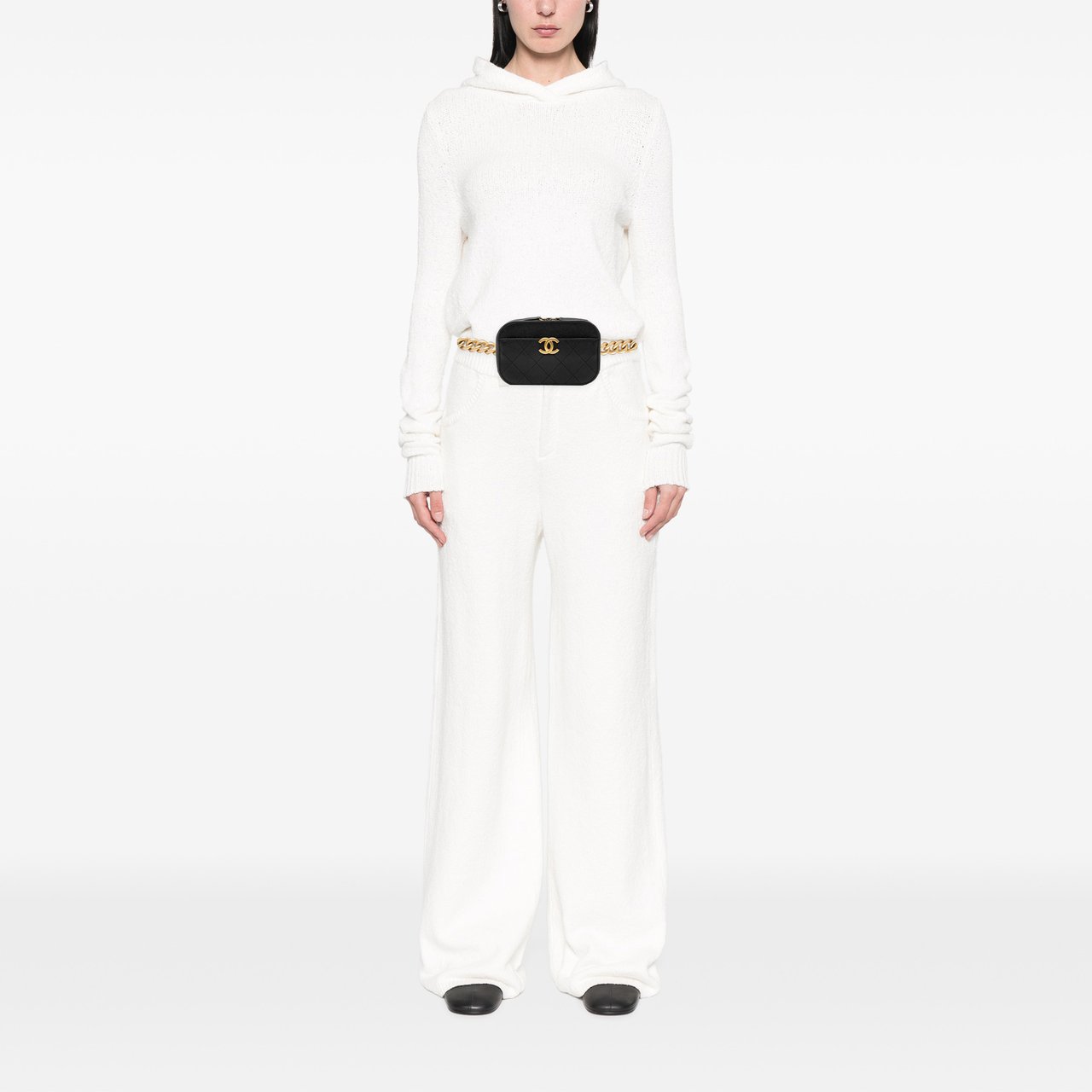 Chanel CC Stitched Caviar Chic Affinity Belt Bag Zwart