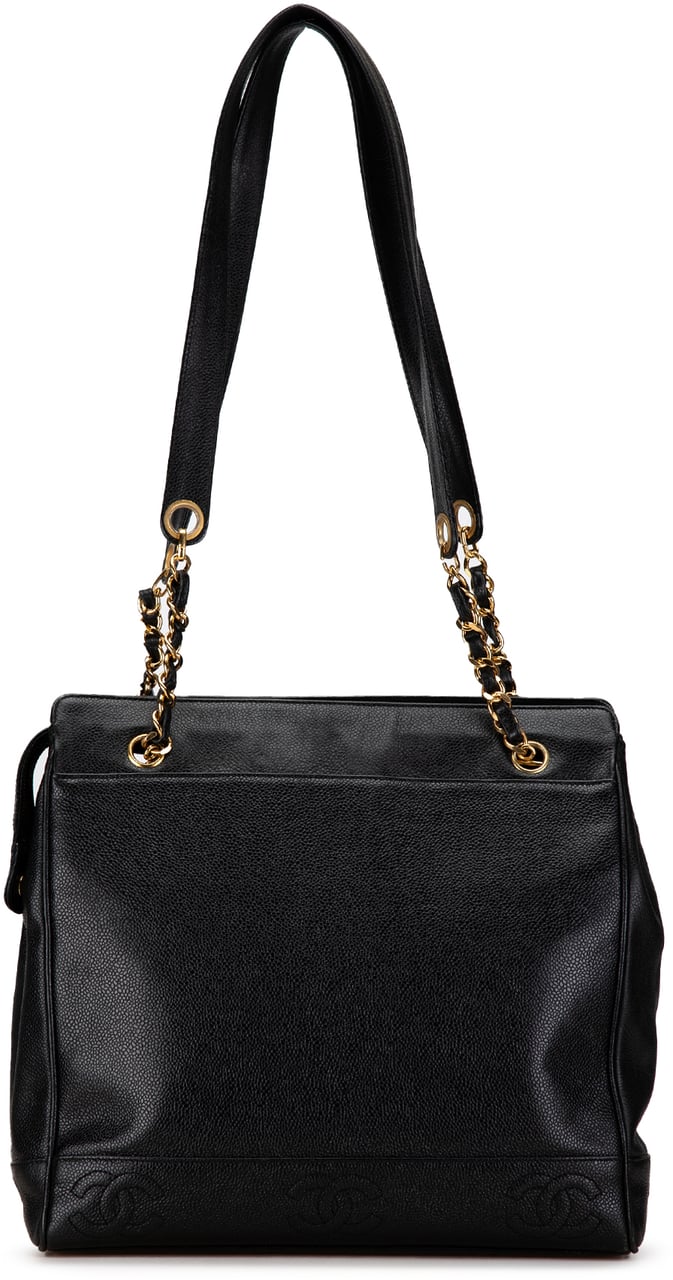 Chanel Triple CC Caviar Shoulder Bag Zwart