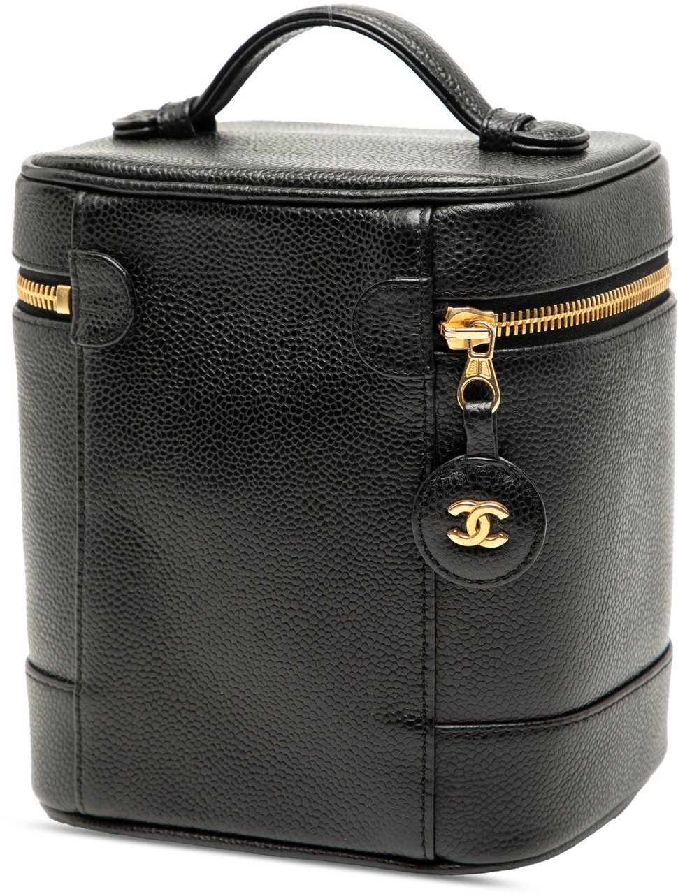 Chanel CC Caviar Vanity Bag Zwart