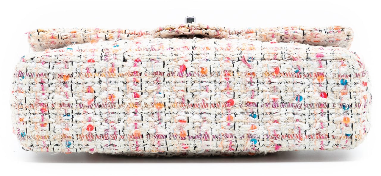 Chanel Medium Classic Tweed Double Flap Wit