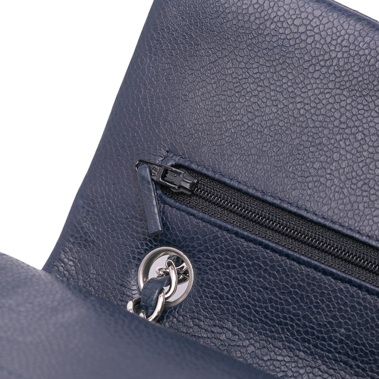 Chanel Medium Classic Caviar Double Flap Blauw