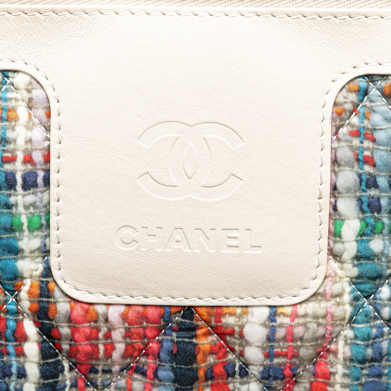 Chanel Nylon Tweed Printed Coco Cocoon Tote Divers