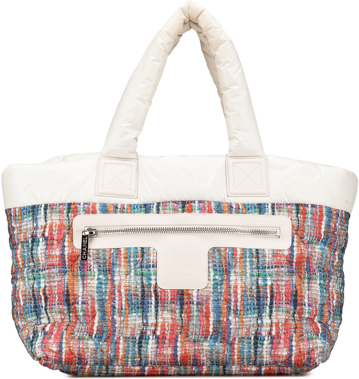 Chanel Nylon Tweed Printed Coco Cocoon Tote Divers