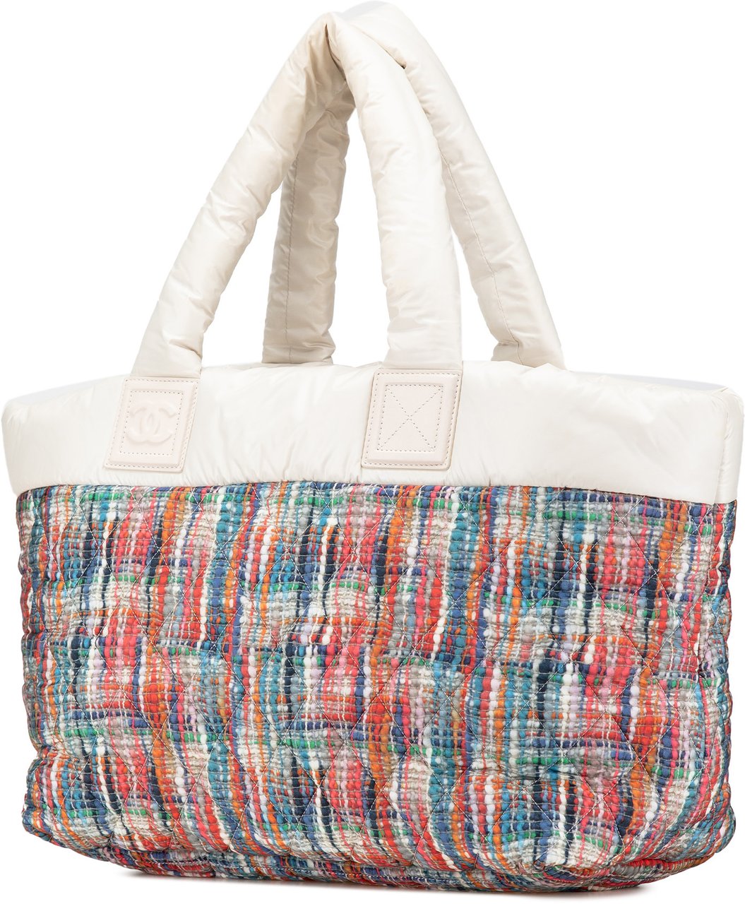 Chanel Nylon Tweed Printed Coco Cocoon Tote Divers