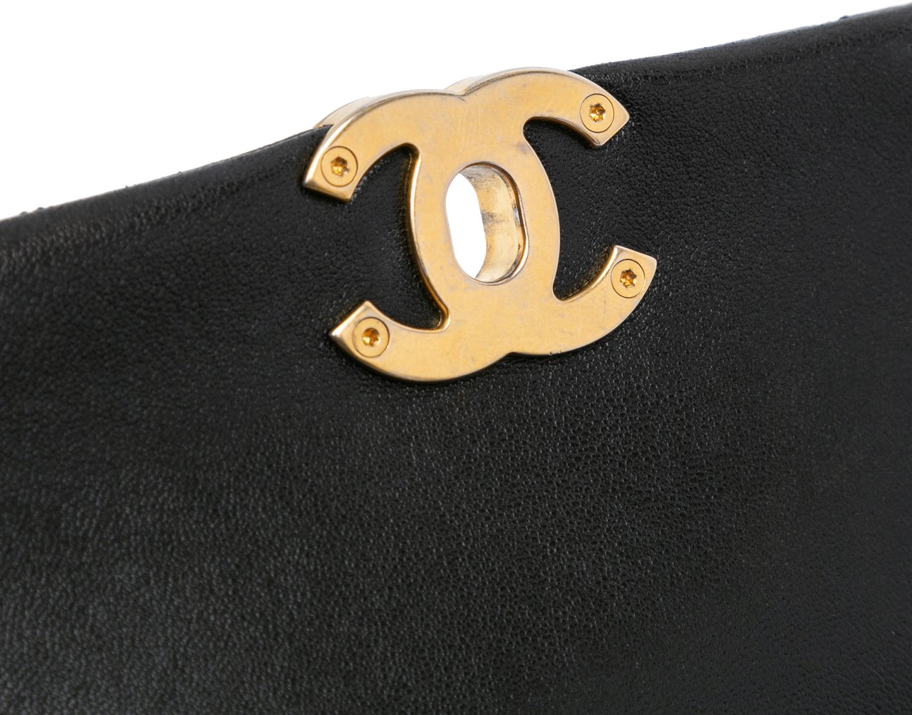 Chanel Small Quilted Lambskin Chain is More Flap Zwart