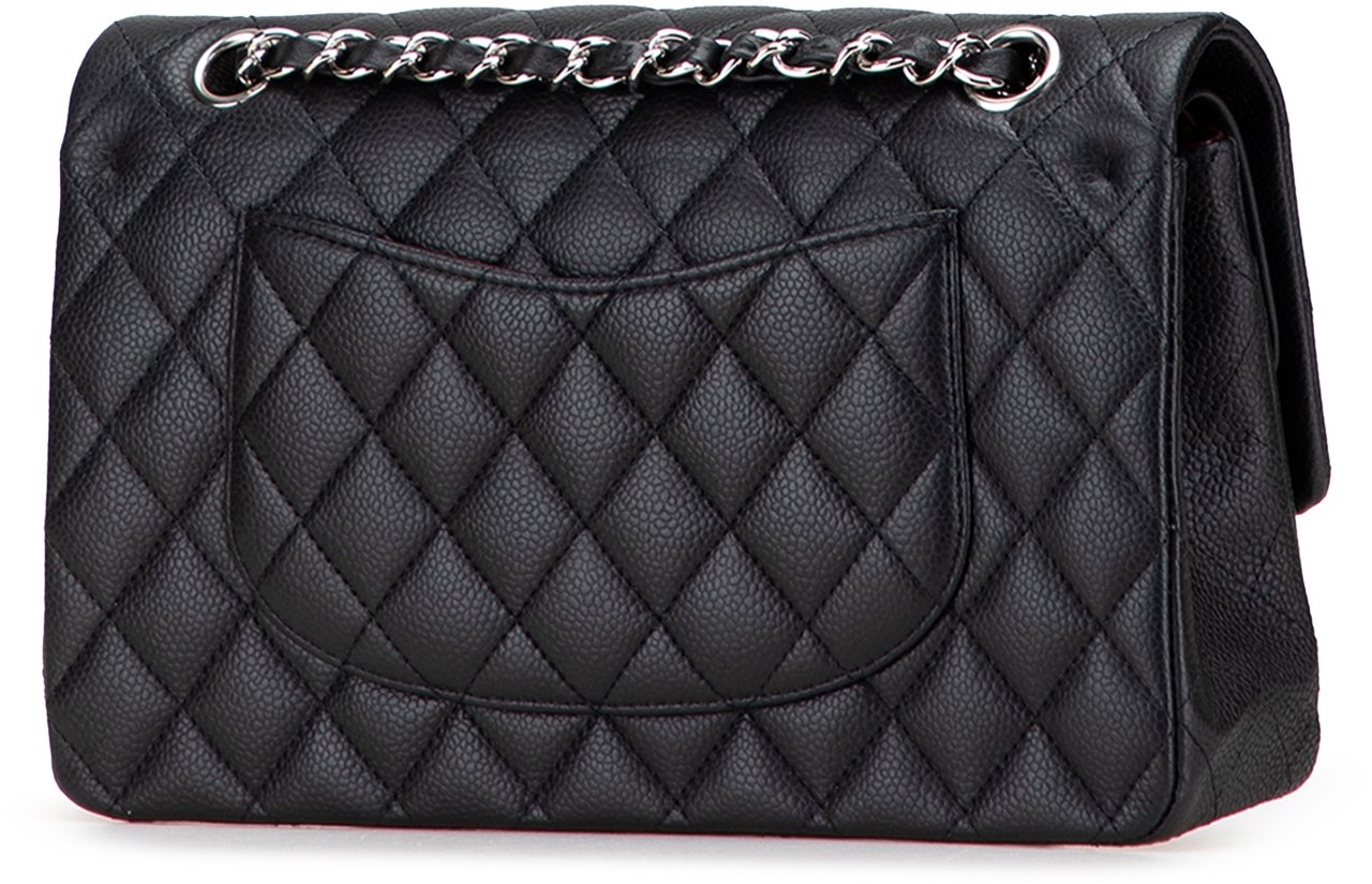 Chanel Medium Classic Caviar Double Flap Zwart
