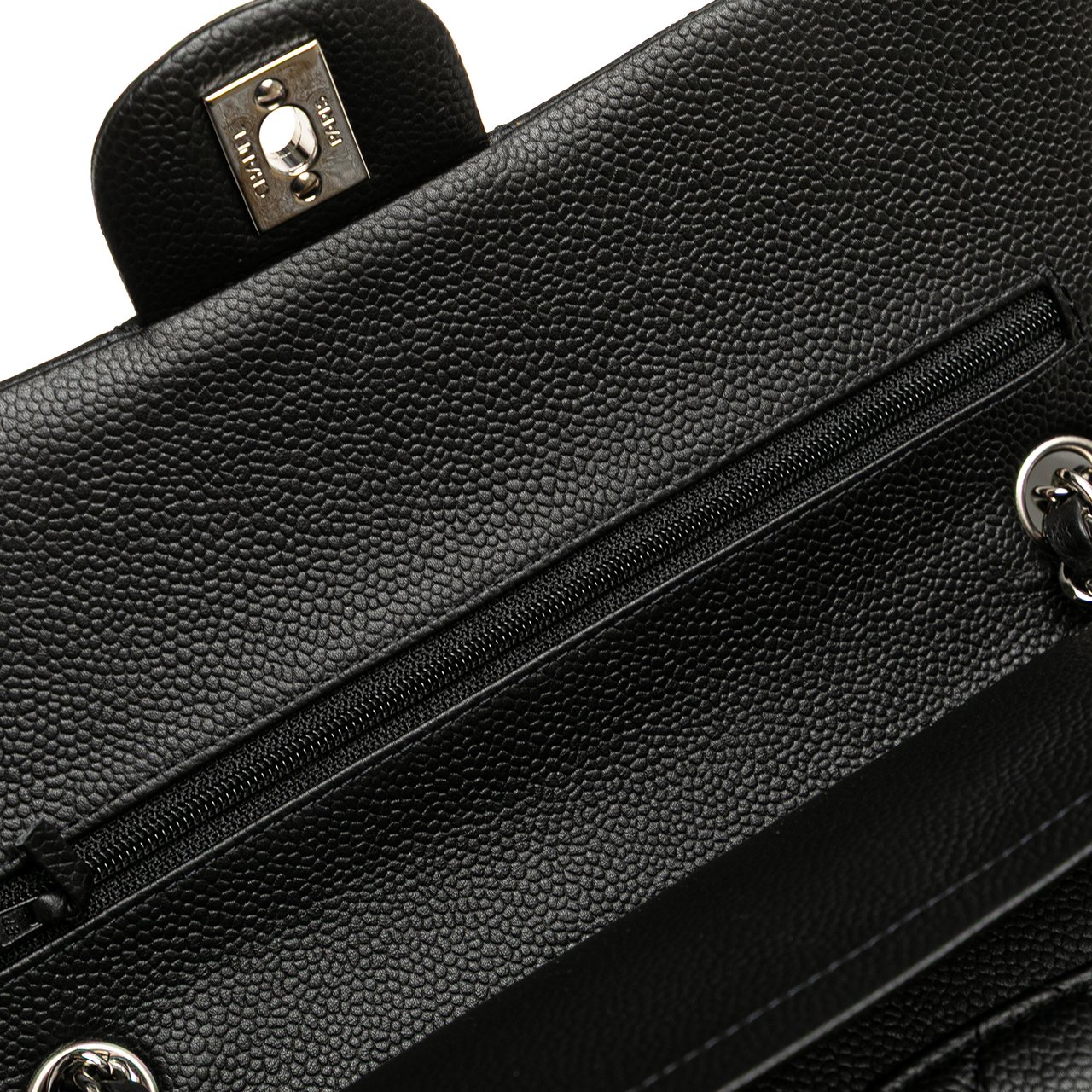 Chanel Medium Classic Caviar Double Flap Zwart