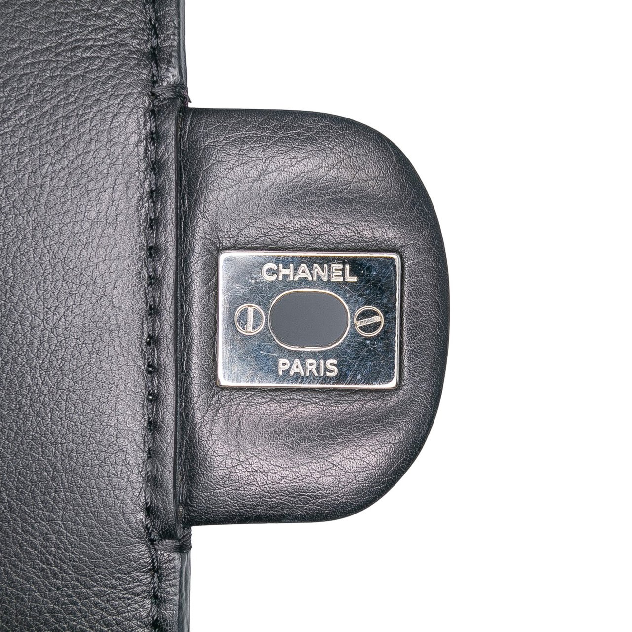 Chanel CC Quilted Lambskin Single Flap Zwart