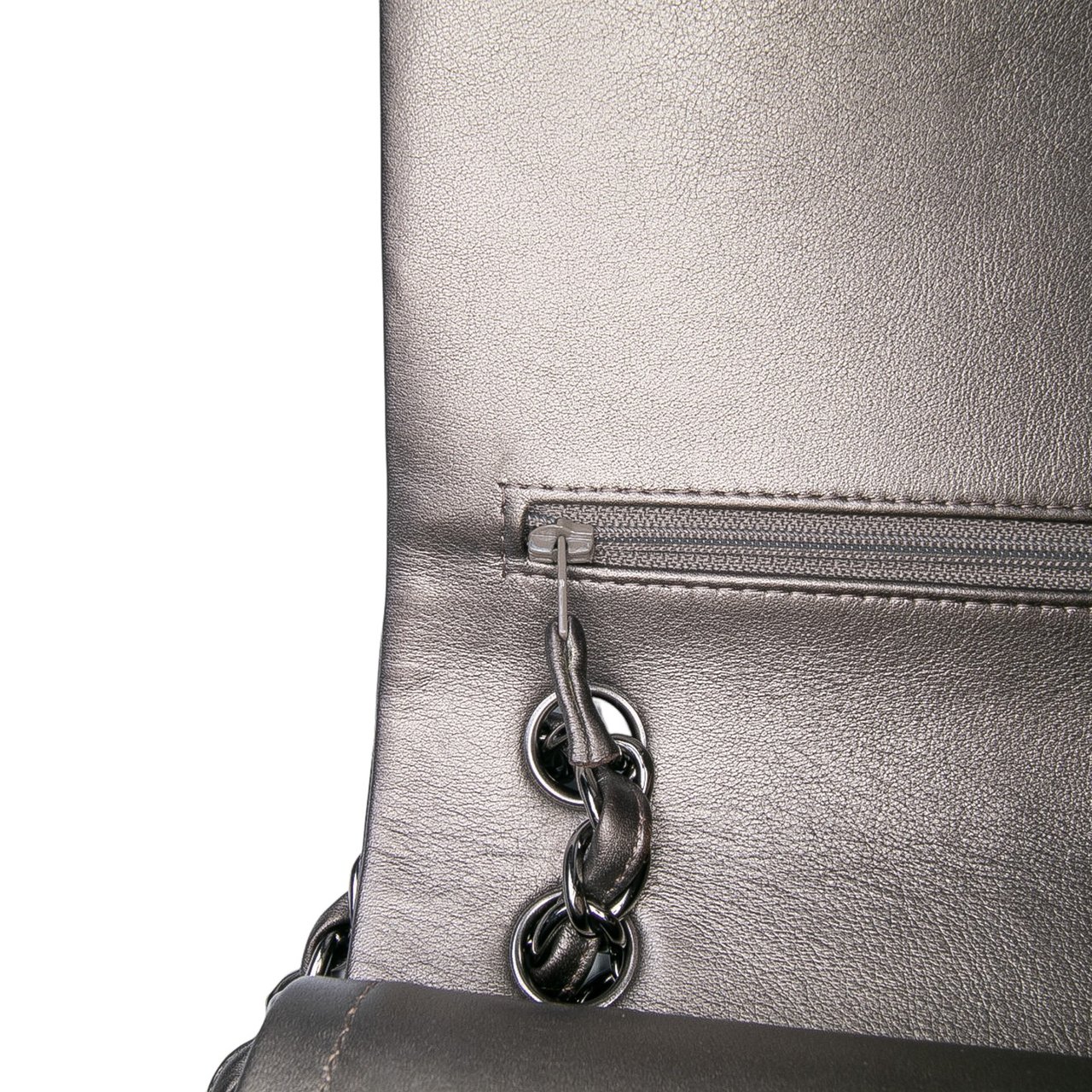 Chanel Jumbo Classic Lambskin Double Flap Grijs