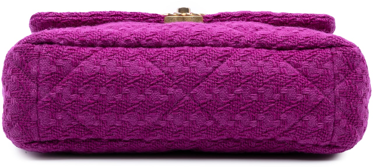Chanel Large Tweed 19 Flap Paars